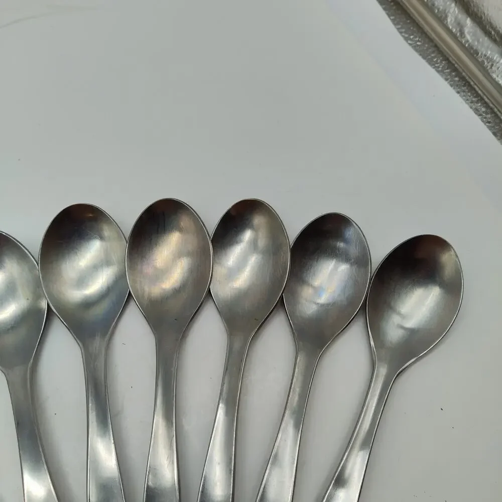 11X Tbsp Gourmet Settings LOFT Stainless Flatware Oval Soup Table Spoons